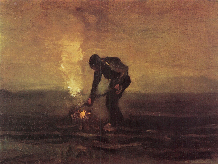 Peasant Burning Weeds Van Gogh Oil Painting